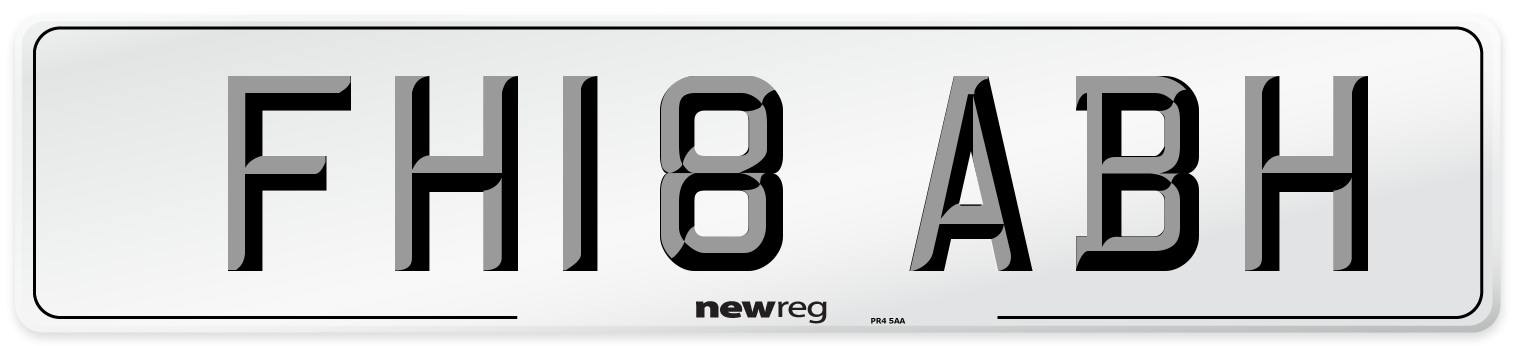 FH18 ABH Number Plate from New Reg